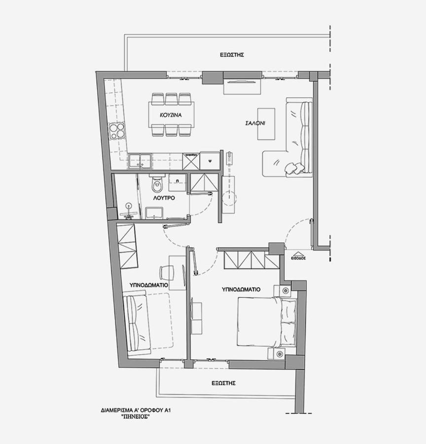 La Larissa Luxury Apartments Peneus Екстер'єр фото